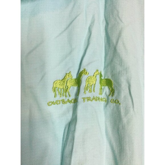 Outback Trading Co Full Zip Hooded Windbreaker Rain Jacket Packable Attached Bag - Picture 3 of 13